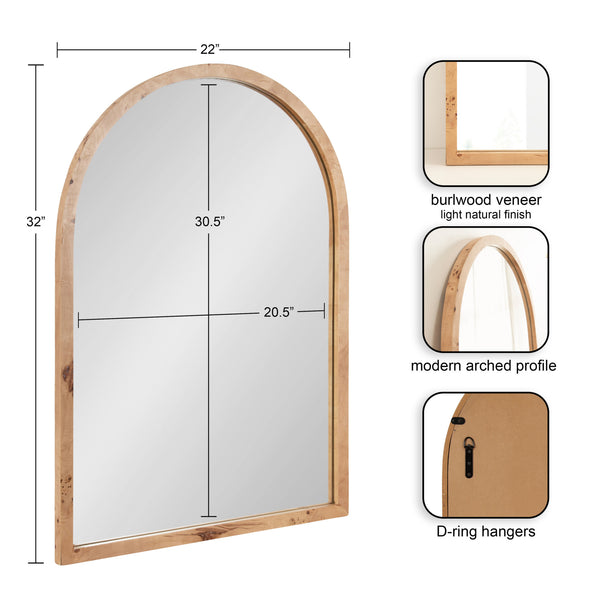 Kate & Laurel Burlock Arch Wall Mirror