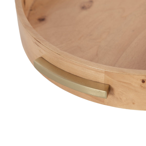 Kate & Laurel Burlock Round Tray With Handles