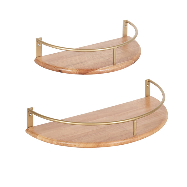 Kate & Laurel Camryn Semi Circle Shelf Set