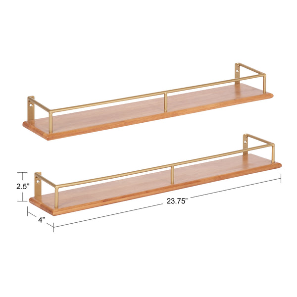 Kate & Laurel Camryn Wood And Metal Shelf Set