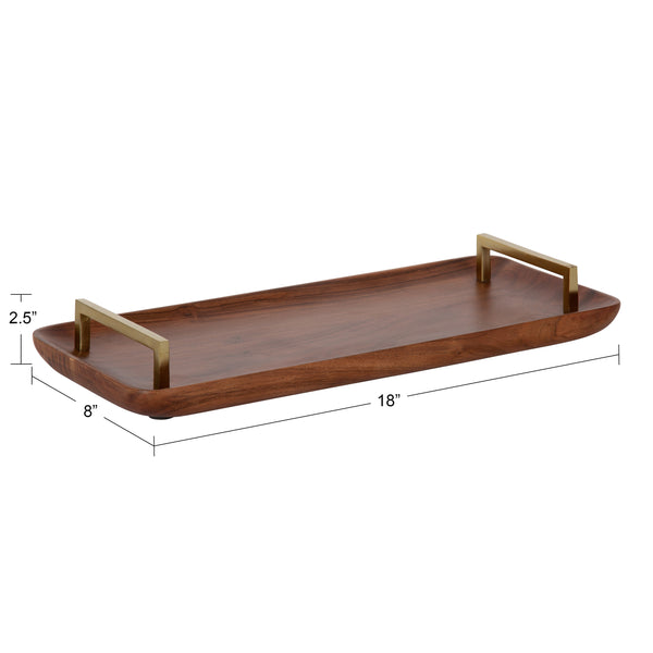 Kate & Laurel Cantwell Wood Decorative Tray