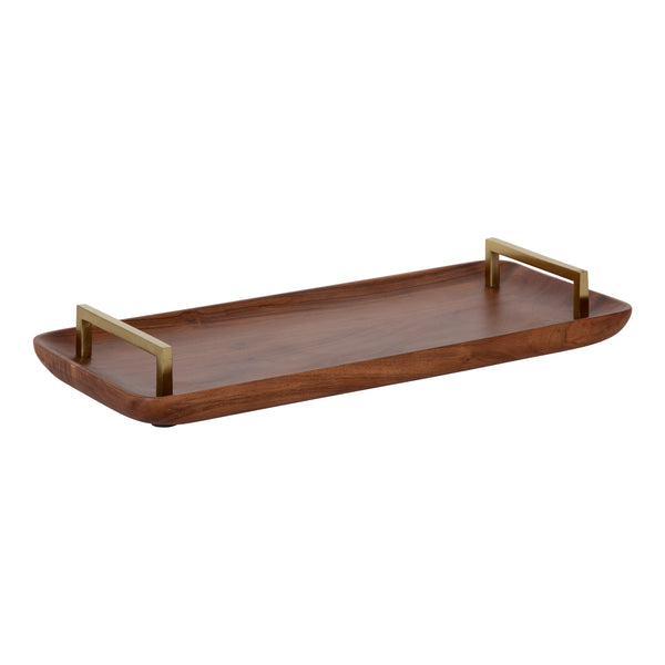 kate & laurel Cantwell Wood Decorative Tray