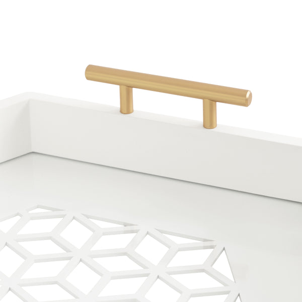 Kate & Laurel Caspen Hexagon Decorative Tray