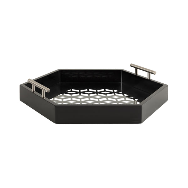 kate & laurel Caspen Hexagon Decorative Tray