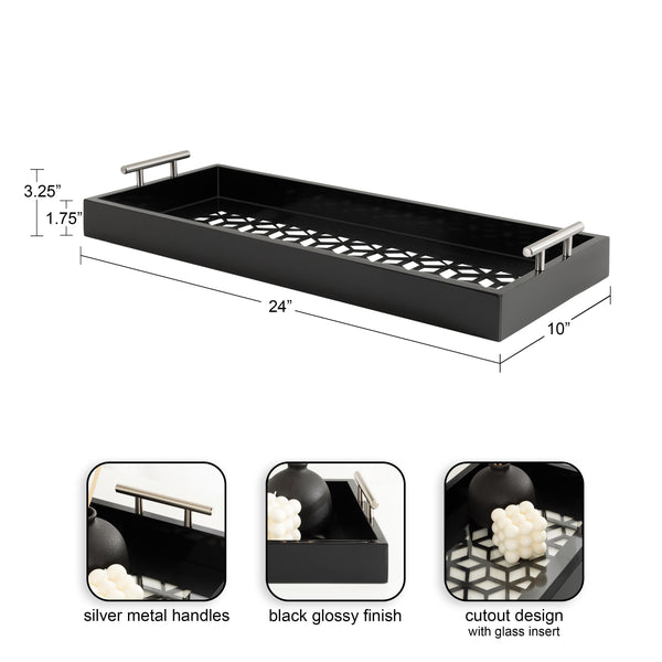 Kate & Laurel Caspen Rectangle Decorative Tray