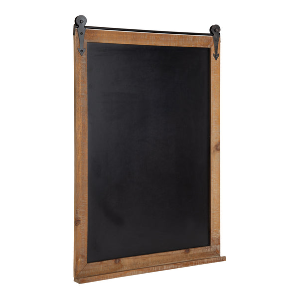 kate & laurel Cates Barn Door Wood Framed Chalkboard