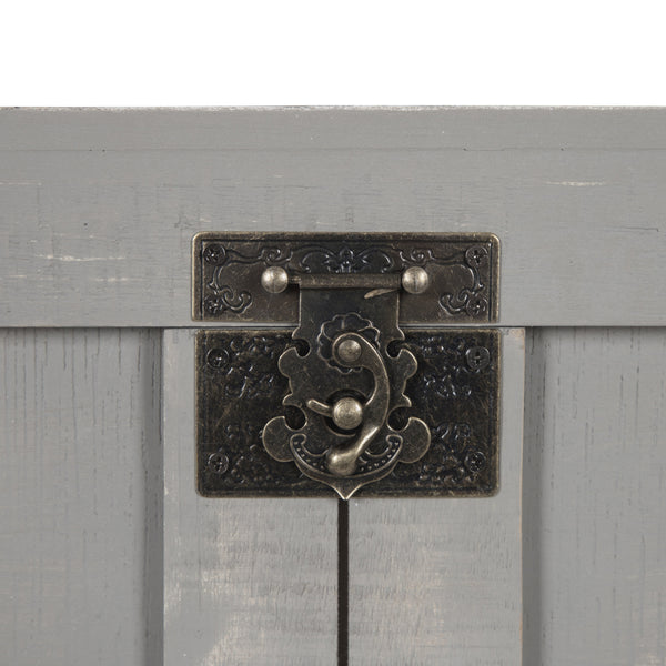 Kate & Laurel Cates Farmhouse Decorative Wood Trunk