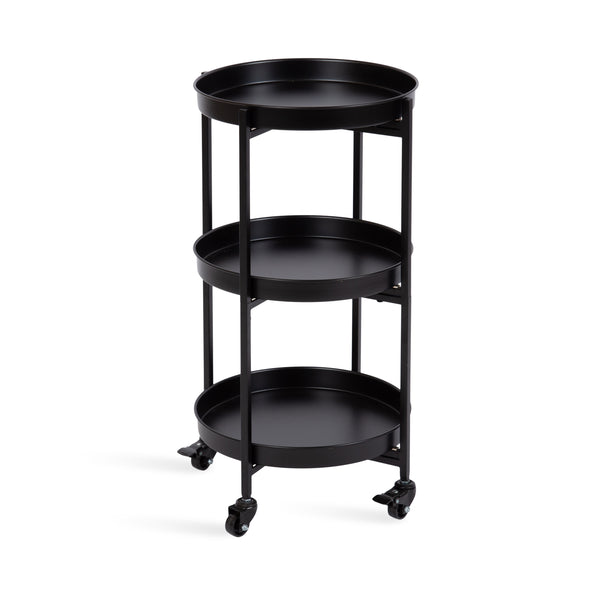 kate & laurel Celia Round Metal Bar Cart