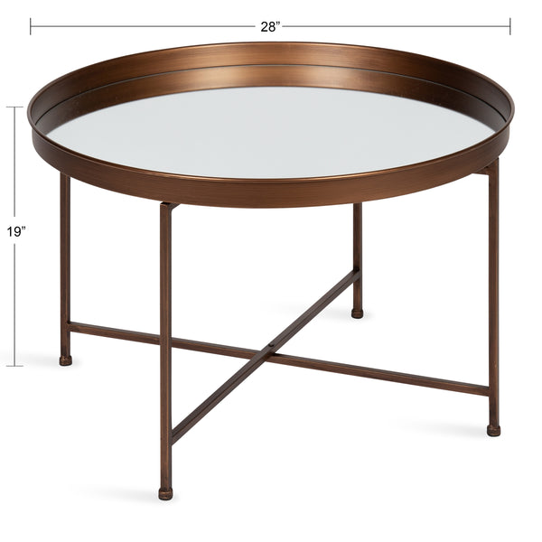 Kate & Laurel Celia Round Metal Coffee Table