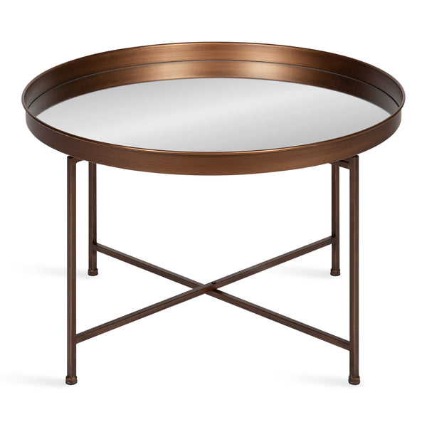Kate & Laurel Celia Round Metal Coffee Table