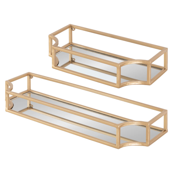 Kate & Laurel Ciel Metal Wall Shelf Set