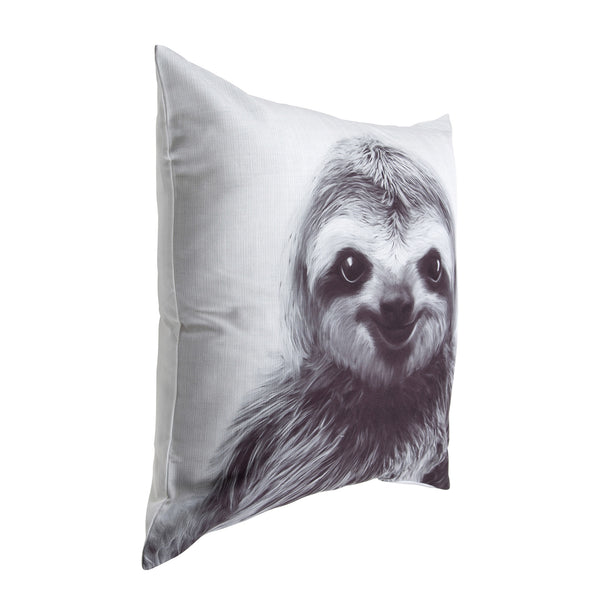 Kate & Laurel Como Sloth Print Throw Pillow Cover