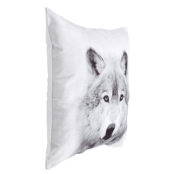 Kate & Laurel Como Wolf Print Throw Pillow Cover