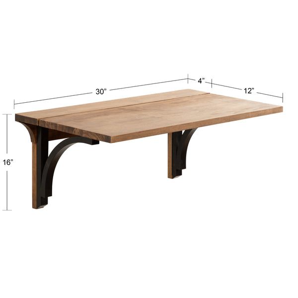 Kate & Laurel Corblynd Wood Wall Mounted Desk