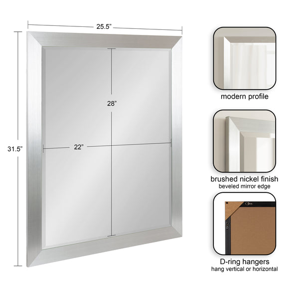 Kate & Laurel Cressna Rectangle Bathroom Wall Mirror
