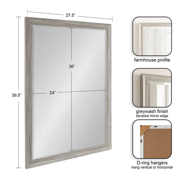 Kate & Laurel Dalphia Rectangle Bathroom Wall Mirror