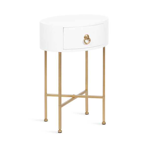Kate & Laurel Decklyn Glam Oval Side Table