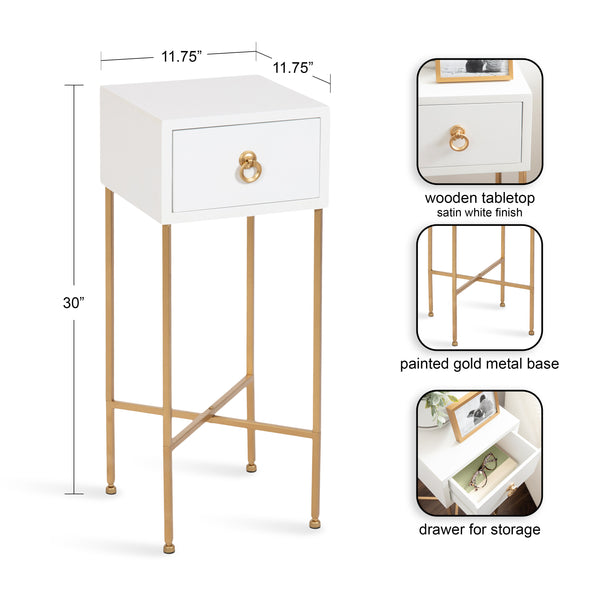 Kate & Laurel Decklyn Glam Tea Table
