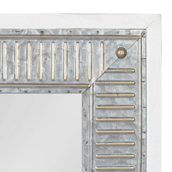 Kate & Laurel Deely Wood And Metal Wall Mirror