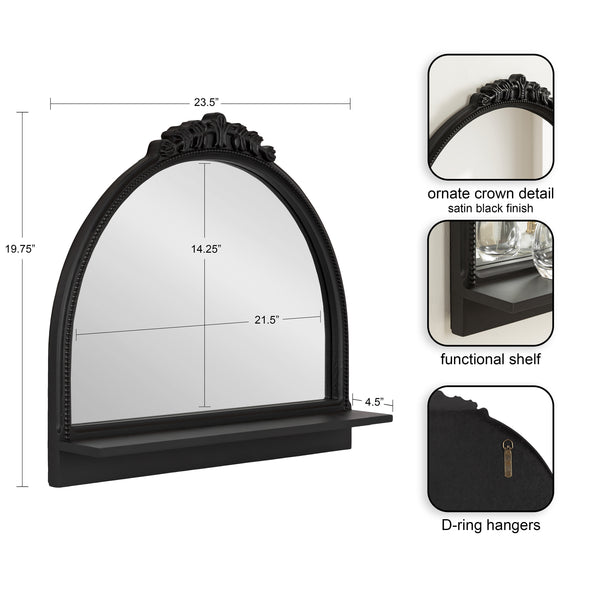 Kate & Laurel Dellona Arch Mirror With Shelf