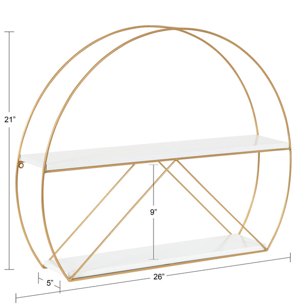 Kate & Laurel Delmar Mid-Century Modern Wall Shelf