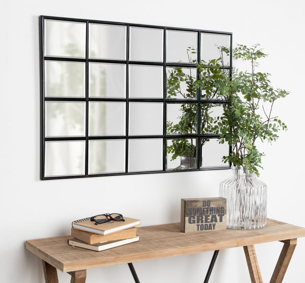 Kate & Laurel Denault Framed Windowpane Mirror