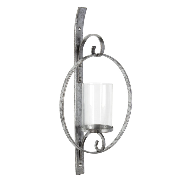 Kate & Laurel Doria Metal Wall Candle Holder Sconce