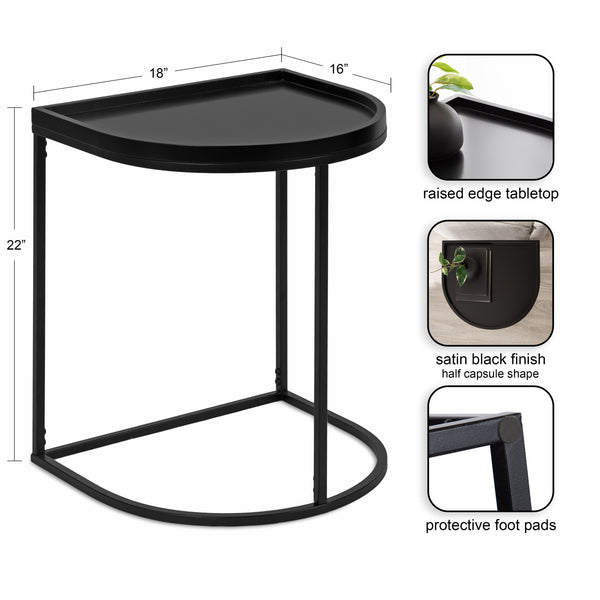 Kate & Laurel Dorrah Half-Circle Side Table