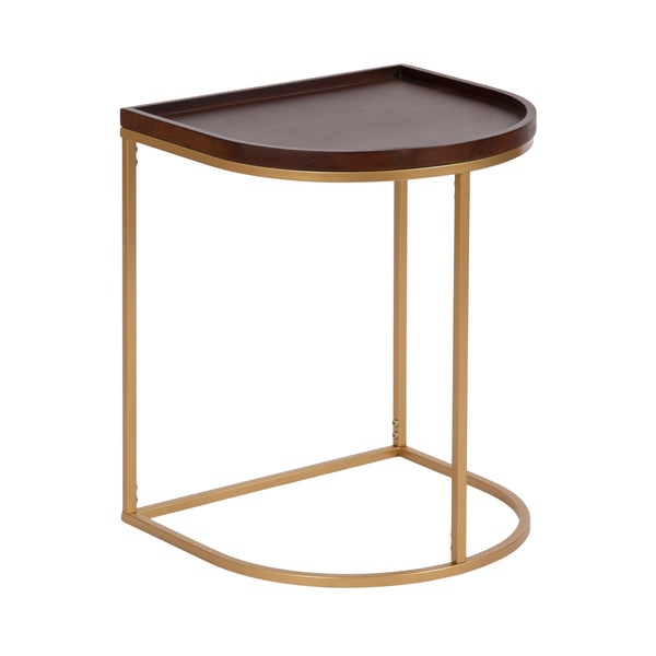 kate & laurel Dorrah Half-Circle Side Table