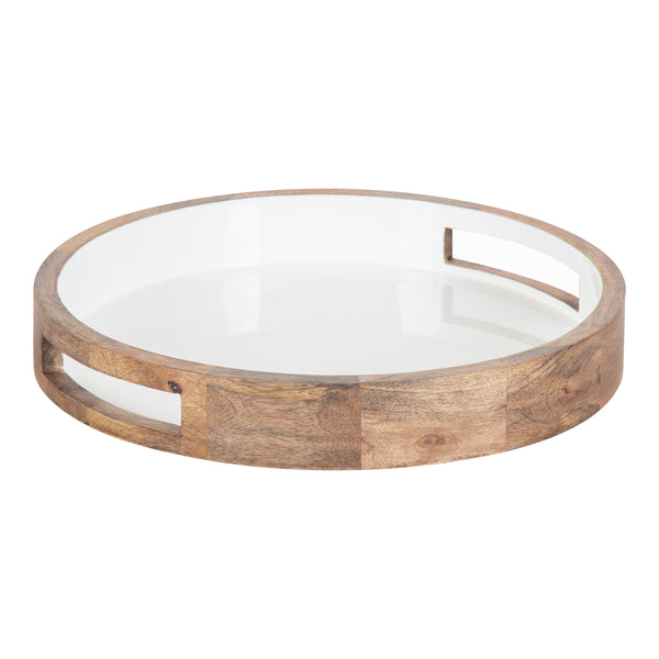 Kate & Laurel Ehrens Round Decorative Wood Tray