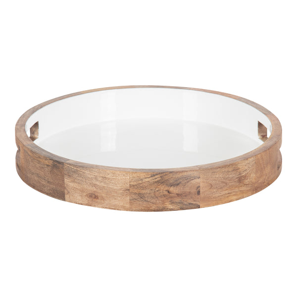 Kate & Laurel Ehrens Round Decorative Wood Tray