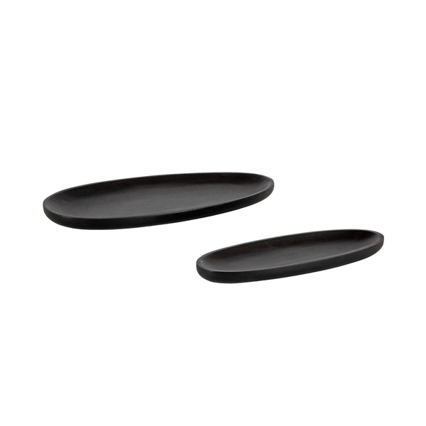 kate & laurel Ekata Wood Tray Set
