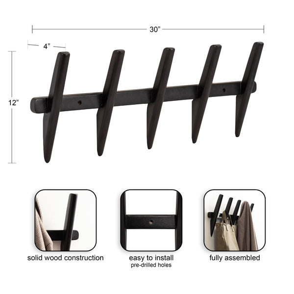 Kate & Laurel Eland Wall Coat Rack