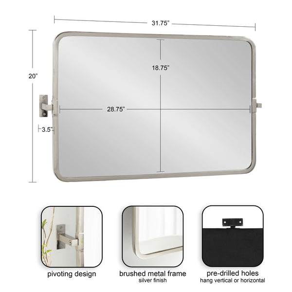 Kate & Laurel Elijah Pivot Wall Mirror