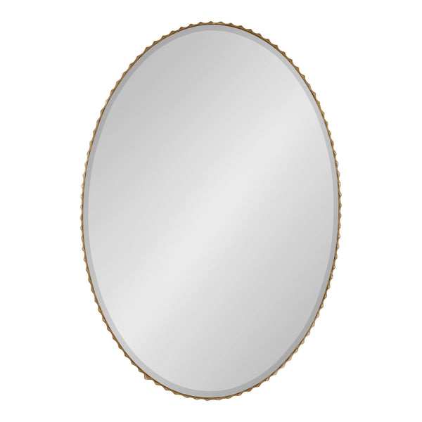 kate & laurel Elmora Fluted Oval Wall Mirror