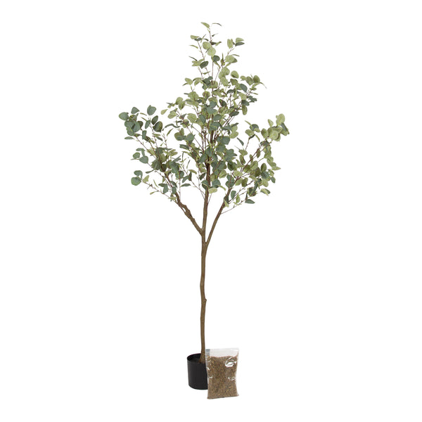 kate & laurel Eudora Faux Eucalyptus Tree