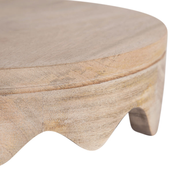 Kate & Laurel Fairlee Wavy Wood Tray
