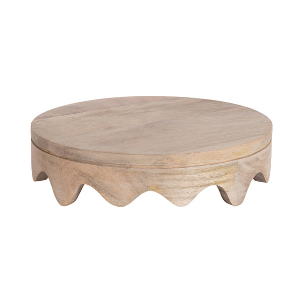 kate & laurel Fairlee Wavy Wood Tray