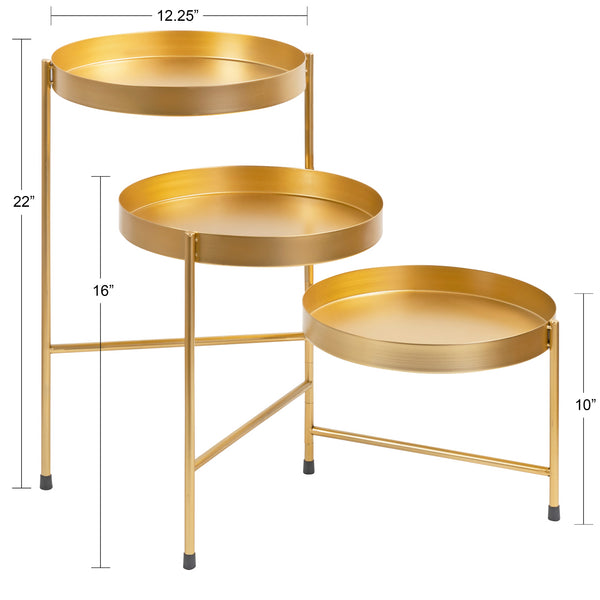 Kate & Laurel Finn Tiered Metal Plant Stand