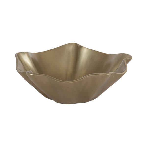 kate & laurel Flutte Metal Bowl