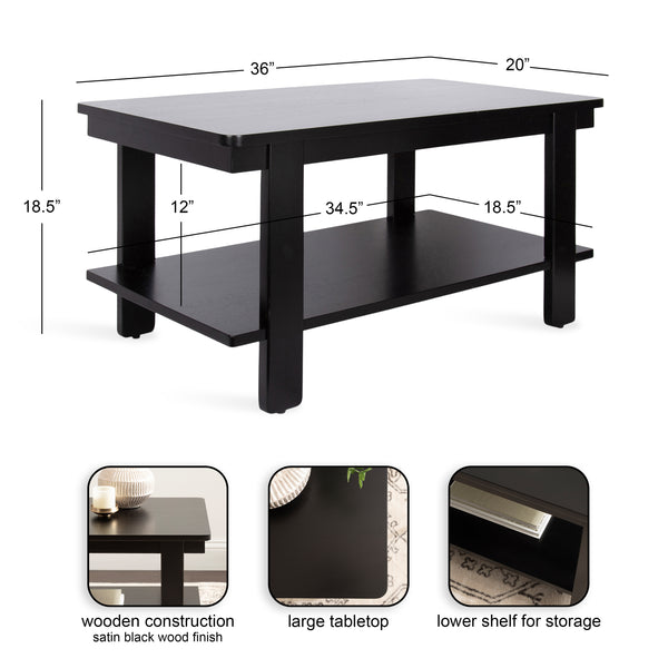 Kate & Laurel Foxford Rectangle Coffee Table