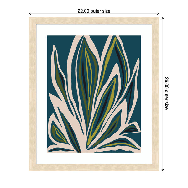 Kate & Laurel Framed Art Blue Flora 1 By Alicia Bock
