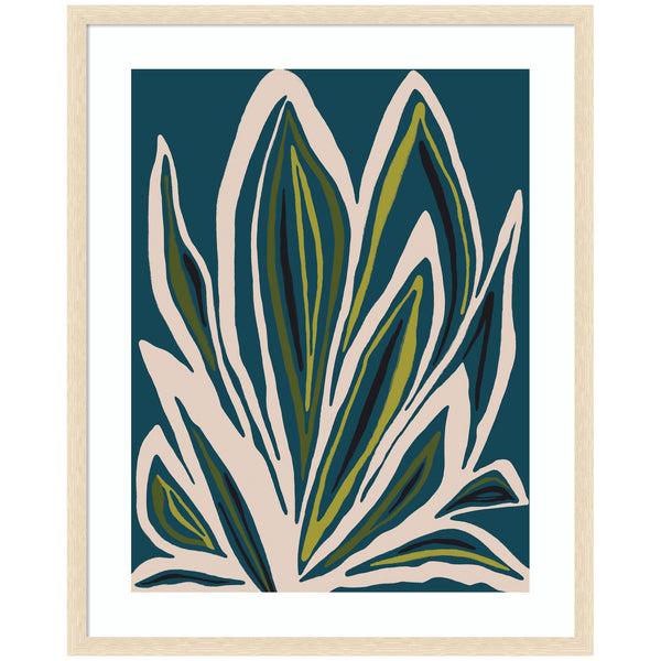 Kate & Laurel Framed Art Blue Flora 1 By Alicia Bock