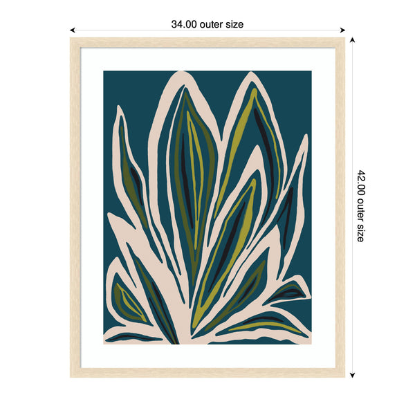 Kate & Laurel Framed Art Blue Flora 1 By Alicia Bock