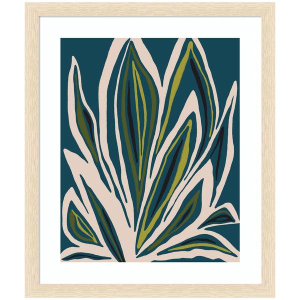 kate & laurel Framed Art Blue Flora 1 by Alicia Bock