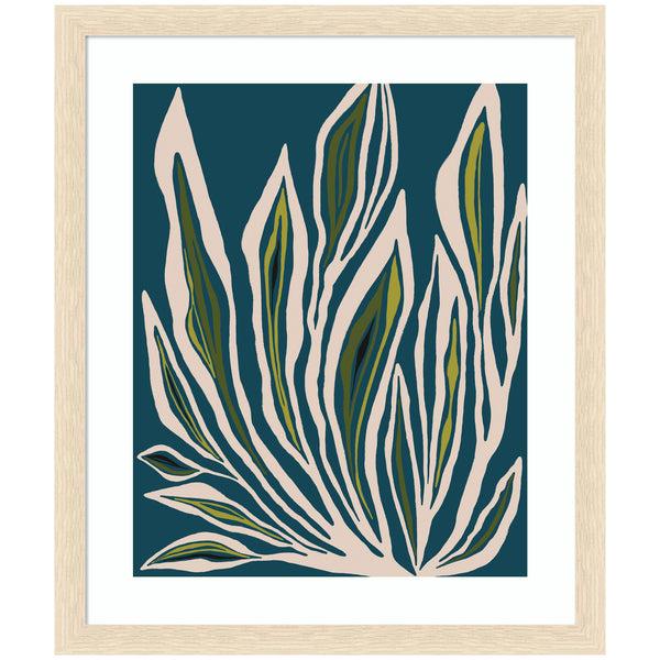 Kate & Laurel Framed Art Blue Flora 2 By Alicia Bock