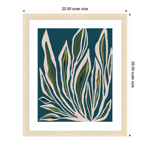 Kate & Laurel Framed Art Blue Flora 2 By Alicia Bock