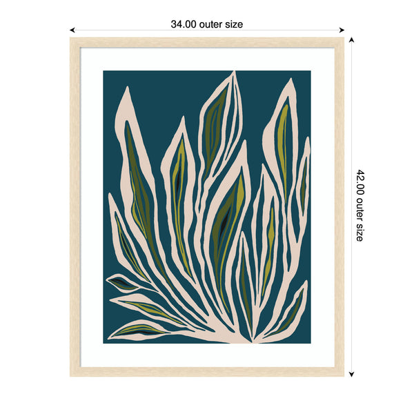 Kate & Laurel Framed Art Blue Flora 2 By Alicia Bock
