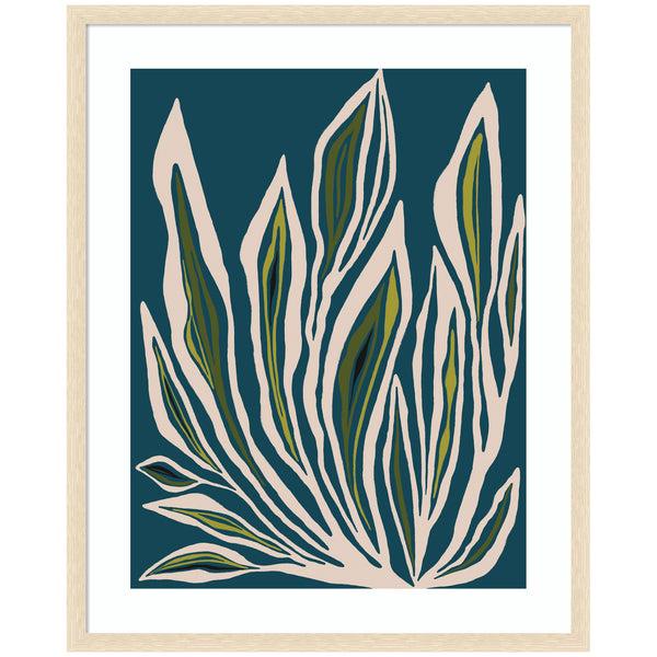 kate & laurel Framed Art Blue Flora 2 by Alicia Bock