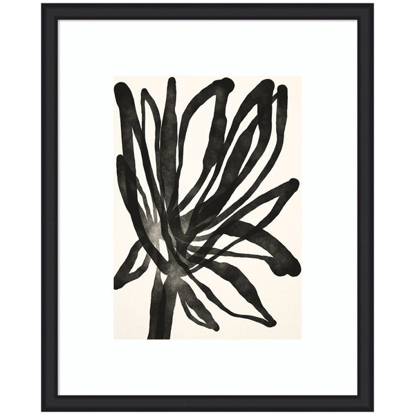 Kate & Laurel Framed Art Dark Floral By Alicia Bock